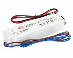 LED Trafo 60W 5A Wasserfest IP67, Mean Well