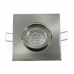 LED Einbaustrahler Set eckig schwenkbar 230V GU10 1,2W dezente Einbauleuchte