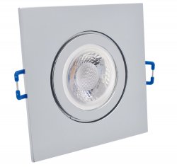 IP44 LED Einbaustrahler eckig dimmbar flach chrom glnzend 230V 5W Modul