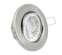 GU10 LED Einbaustrahler Set 5W Chrom Matt rund 230V schwenkbar