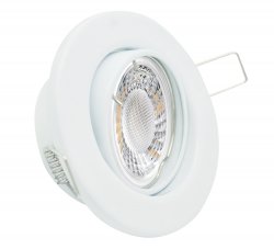 LED Einbaustrahler Set 230V GU10 5W wei rund schwenkbar