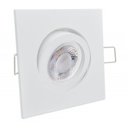 LED Einbaustrahler Set wei eckig 230V GU10 Einbauleuchte 5W schwenkbar