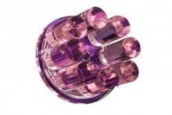 Kristall Einbaustrahler Lila Einbauleuchte 12V G4 AC/DC