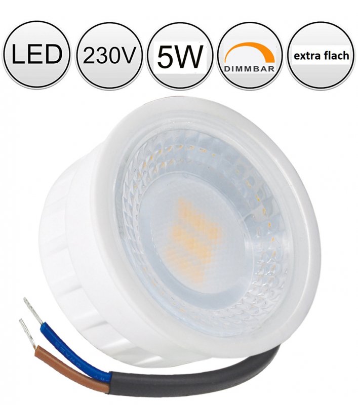 LED Einbaustrahler Schwarz - eckig 4W neutralweiß 230V GU11 - IP44 für Bad,  Außenbereich Ø40mm Bohrloch - Badezimmer Terrasse Einbau-Spot Decken- Strahler Deckeneinbaustrahler Deckenspot : : Beleuchtung