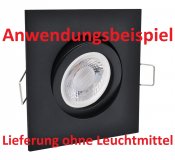 LED Einbaustrahler schwarz eckig schwenkbar Klickverschluss 12V/230V