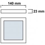 LED Decken Aufputzleuchte 230V 12W Aufbauleuchte wei eckig Aufputz