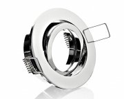 LED Einbaustrahler Set 230V GU10 5W chrom glnzend rund Klickverschluss