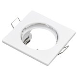 LED Einbaustrahler wei eckig flach 55mm Lochma 230V 3W Einbauleuchte warmwei